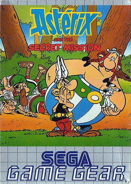 Asterix and the Secret Mission box art for Sega Game Gear